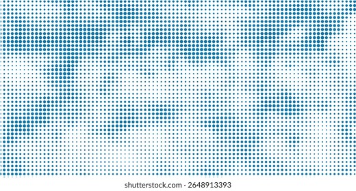 Blue halftone square dotted gradient background, abstract color pop cartoon comic dots, dynamic minimal retro graphic texture, tech point art pattern