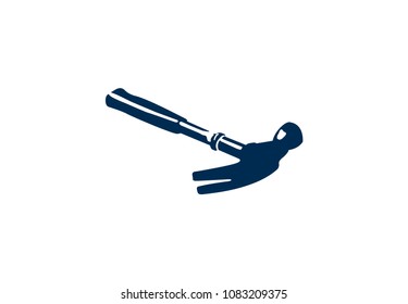 Blue Hammer Vector Icon Vintage