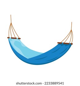 blaue Hängematte einzeln auf Symbol