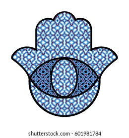 Blue Hamsa Hand