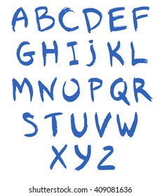 blue hand drawn alphabet, isolated ink alphabet, blue abc, hand drawn abc, blue letters, isolated letters on white, alphabet on white, hand drawn letters, hand calligraphy