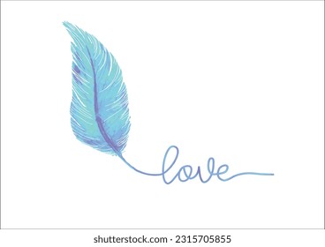 blue hand drawn design vector hand drawn design feather
für
