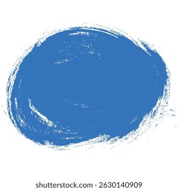 Traço de pincel de tinta Grunge desenhado à mão azul. Linha de pincel abstrato criativo com bordas ásperas. Mancha para cenários. Bordas de linha de doodle à mão livre. Manchas pretas
