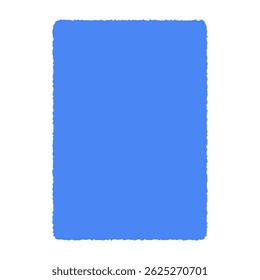 bleu Cadre rectangulaire organique dessiné à la main, zone de texte abstraite avec forme de bulle de gribouillage, bannière amusante de forme libre pour arrière-plan coloré. Illustration vectorielle plate isolée