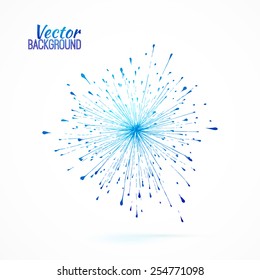 Icono vector dibujado a mano azul. logotipo, plantilla de diseño para empresas, medios, estilo tecnológico.