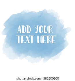 Blue Hand drawn watercolor vector textures.Vector illustration EPS10