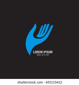 blue hand logo