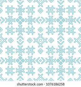 blue handdrawn seamless pattern with crossed elements