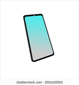 un vector de teléfono móvil de mano azul