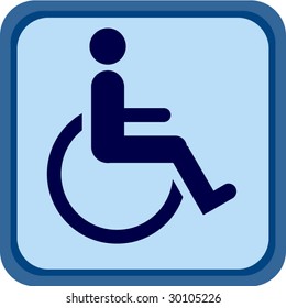 Blue Handicap sign