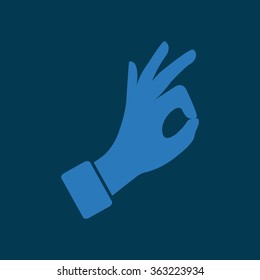 Blue hands icons 