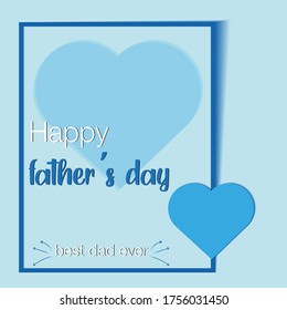 blue happy father's day card 