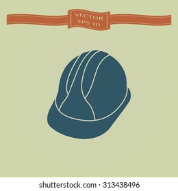 Blue Hard Hat Construction Icon
