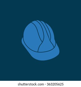 Blue Hard Hat Construction Icon