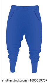 Blue harem pants. vector illustration