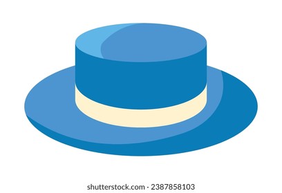 blue hat accesory illustration isolated