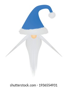 Blue hat and beard avatar. vector