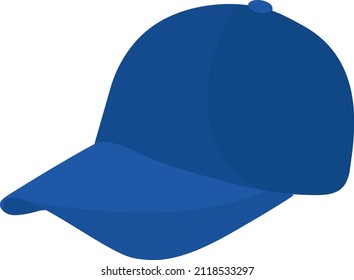 Sombrero azul, ilustración, vector sobre un fondo blanco.