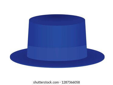 Blue hat. vector illustration