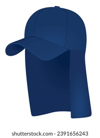 Blue head cover gear. vector