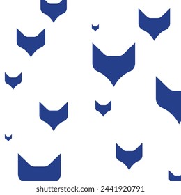 Blue head of a Wolf pattern 