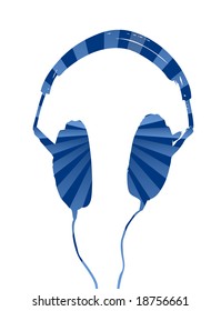 Blue Headphones Background