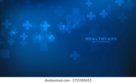 blue healthcare and medical background with plus sign