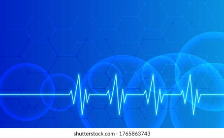 Blue Healthcare And Medical Science Background With Text Space