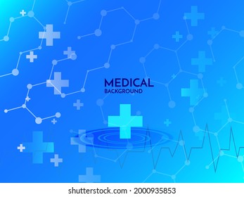 Blue healthcare and medical science background Free Vector