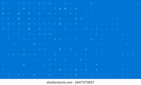 Blue Healthcare Medical Science Plus Symbols Pattern. Education Math Design Elements Background. Medical Tech Background. Vector Illustration.