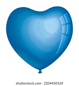 Blue Heart Balloon Helium Floating