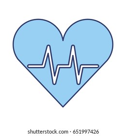 blue heart beat pulse