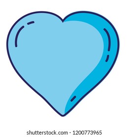 Blue heart cartoon