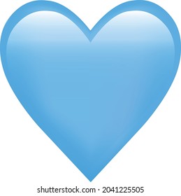 Blue Heart Emoji Symbol Of Love