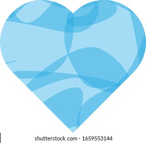blue heart icon with different opacity