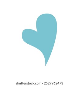 blue heart icon on white background for graphic and web design. Internet concept symbol for website button or mobile app. Love icon in flat design.