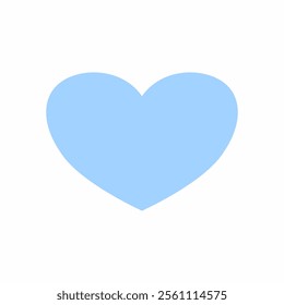 blue heart icon. heart shape isolated on white background.