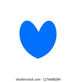 Blue heart Icon in trendy flat style isolated on white background. Love symbol for your web site design, logo, app, UI. Simple vector element illustration.