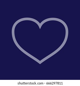 Blue heart icon vector