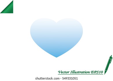 blue heart icon vector illustration eps10.