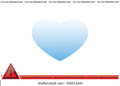 blue heart icon vector illustration eps10.