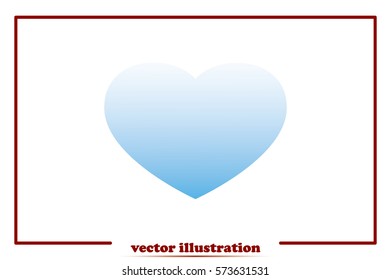 blue heart icon vector illustration eps10.