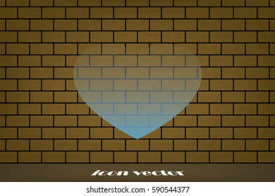 blue heart icon vector illustration.