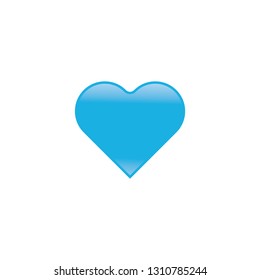 Blue heart on a gray background.