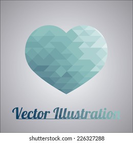 blue heart over gradient background