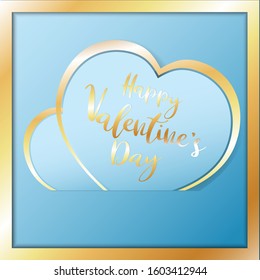 The blue heart paper vector for valentines content.