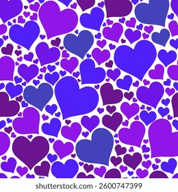 a blue heart. a pattern with hearts. cute decor. vector illustration.