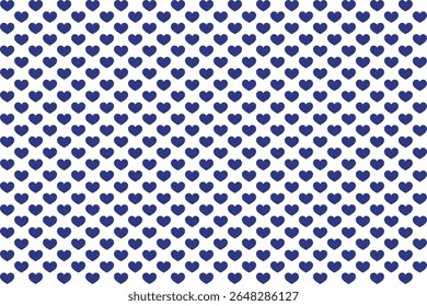 Blue Heart Pattern – Transparent Background Seamless Vector