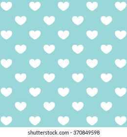 Blue heart pattern - valentine wrapping design. 