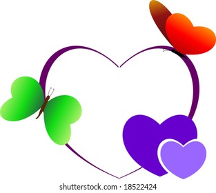 blue heart with ribbon	